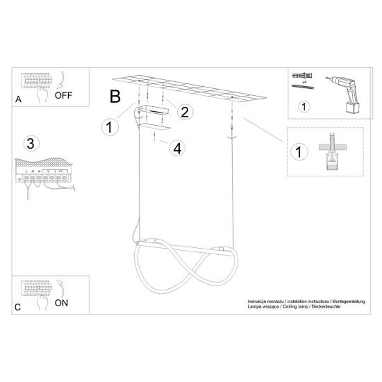 Lampa wisząca GALAKSE 84 czarna LED 2700-6500K TH.279 SOLLUX LIGHTING - zdjęcie 9