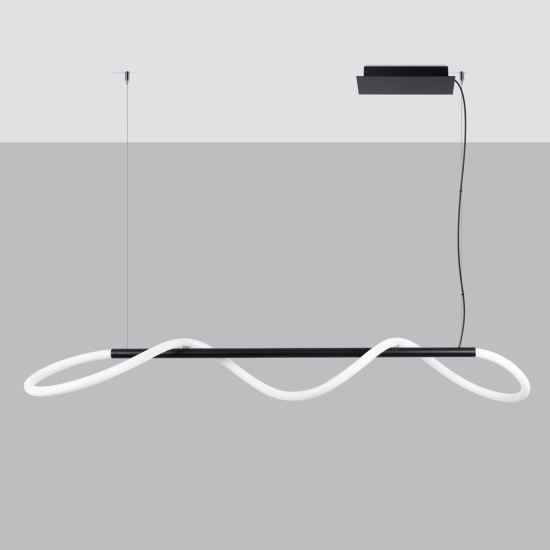Lampa wisząca GALAKSE 148 czarna LED 2700-6500K TH.280 SOLLUX LIGHTING - zdjęcie 2