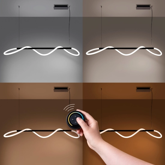 Lampa wisząca GALAKSE 148 czarna LED 2700-6500K TH.280 SOLLUX LIGHTING - zdjęcie 3