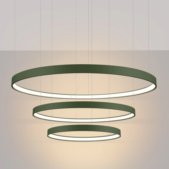 Żyrandol RIO 3 55/78/110 zielona oliwka LED 3000K TH.380 THORO - zdjęcie 3