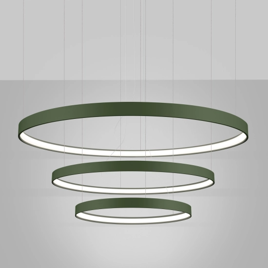 Żyrandol RIO 3 55/78/110 zielona oliwka LED 4000K TH.382 THORO - zdjęcie 3