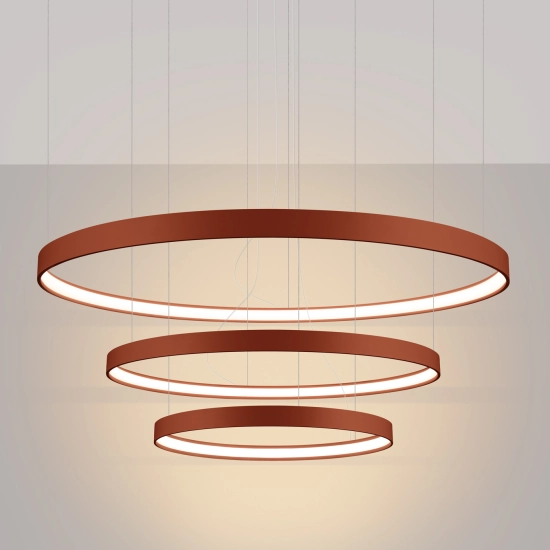 Żyrandol RIO 3 55/78/110 ochra czerwona LED 3000K TH.402 THORO - zdjęcie 3