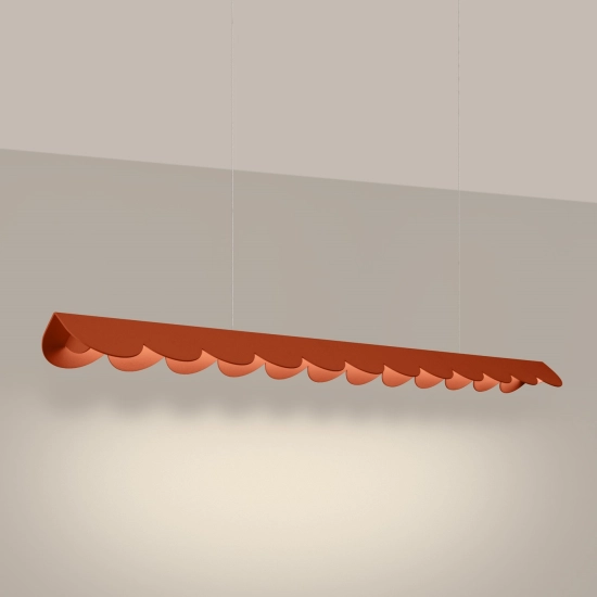 Lampa wisząca BISCUIT ochra czerwona LED 3000K TH.558 THORO - zdjęcie 3