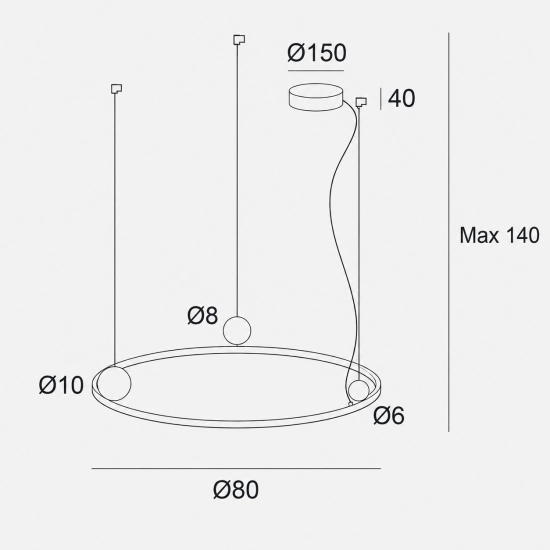 Lampa wisząca Solaris P0702 MaxLight - zdjęcie dodatkowe 4