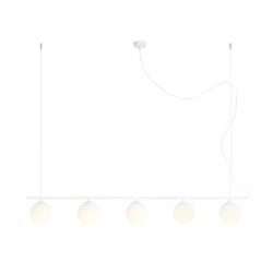 LAMPA WISZĄCĄ BERYL GLASS 5 Biały 1006F Aldex - zdjęcie produktu