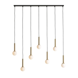 Lampa Wisząca Riu 7 Czarny / Mosiądz 1121T40 Aldex - zdjęcie produktu