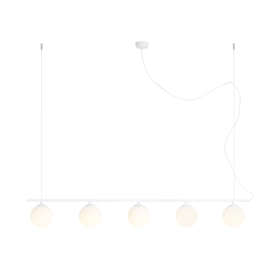 LAMPA WISZĄCĄ BERYL GLASS 5 Biały 1006F Aldex - zdjęcie produktu